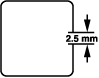 Protected against solid objects greater than 2.5mm